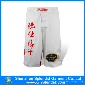 Shenzhen Garment Top Quality 100% Algodão Branco MMA Men&#39;s Curta